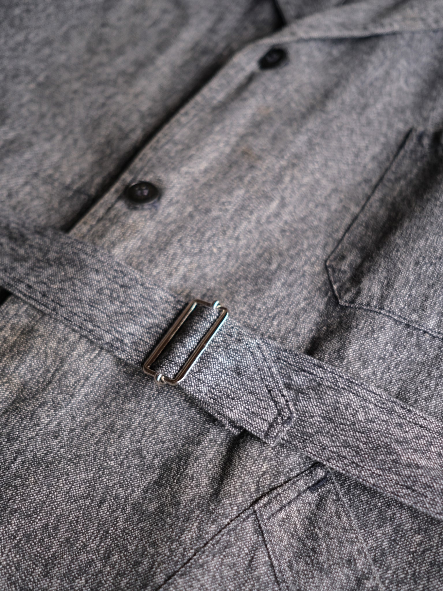 1940’s “Au Molinel” French Salt & Pepper Atelier Coat / 法國椒鹽工作大衣