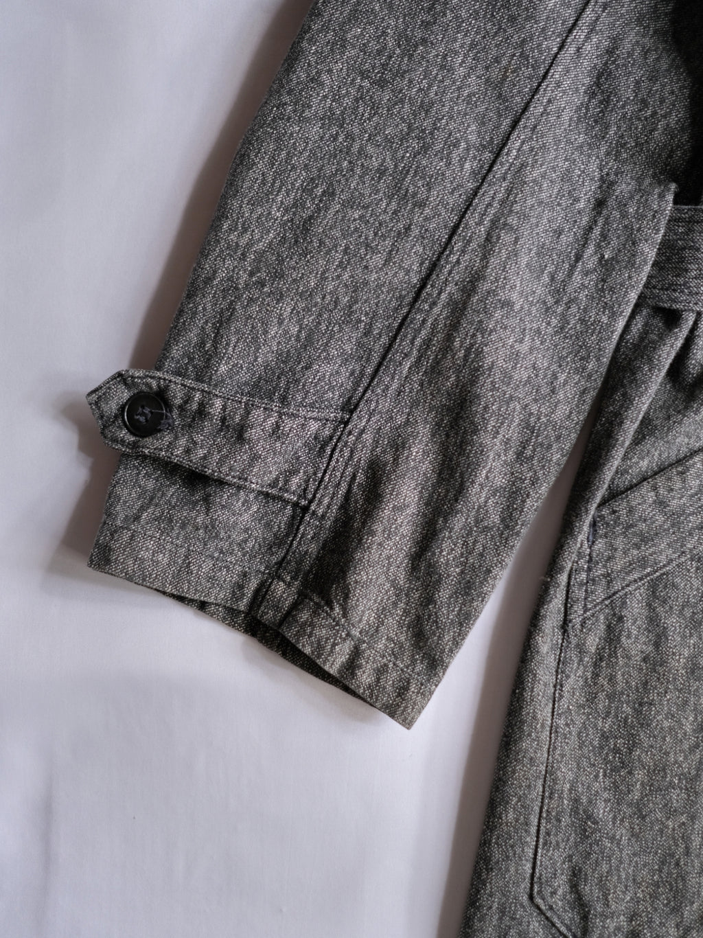 1940’s “Au Molinel” French Salt & Pepper Atelier Coat / 法國椒鹽工作大衣