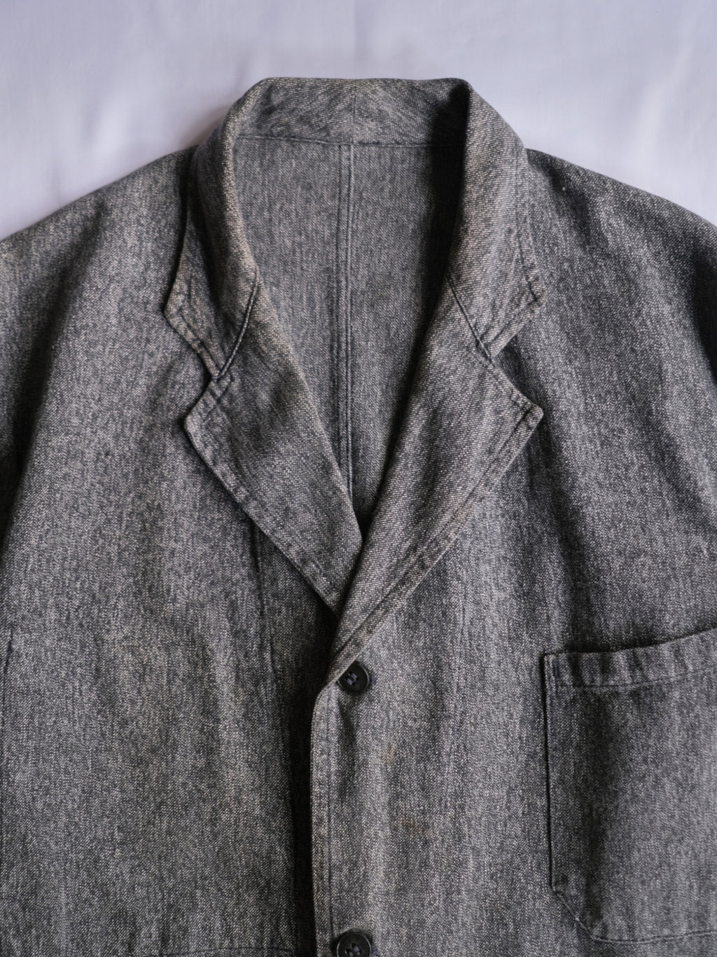 1940’s “Au Molinel” French Salt & Pepper Atelier Coat / 法國椒鹽工作大衣