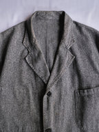 1940’s “Au Molinel” French Salt & Pepper Atelier Coat / 法國椒鹽工作大衣