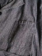 1940’s “Au Molinel” French Salt & Pepper Atelier Coat / 法國椒鹽工作大衣