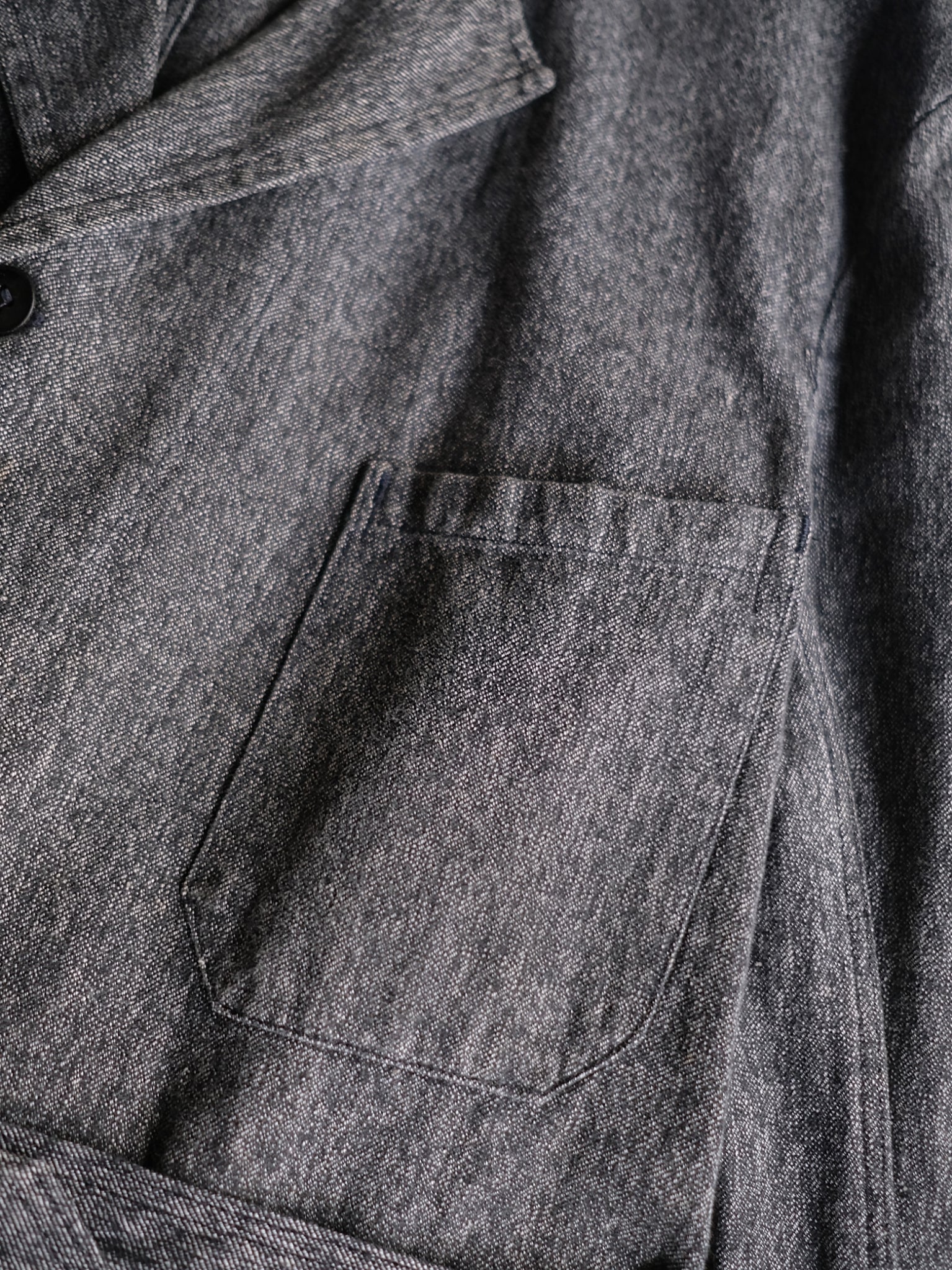 1940’s “Au Molinel” French Salt & Pepper Atelier Coat / 法國椒鹽工作大衣