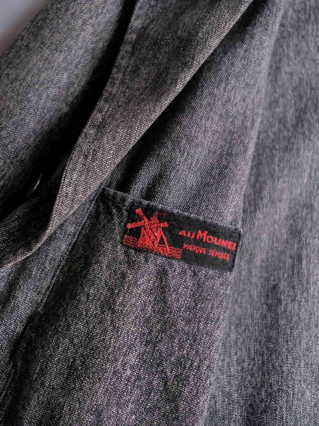 1940’s “Au Molinel” French Salt & Pepper Atelier Coat / 法國椒鹽工作大衣