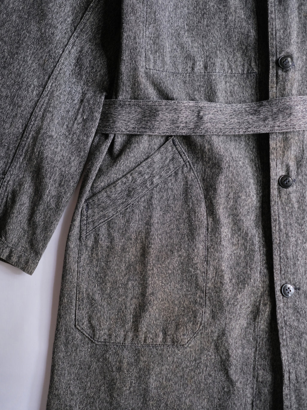 1940’s “Au Molinel” French Salt & Pepper Atelier Coat / 法國椒鹽工作大衣