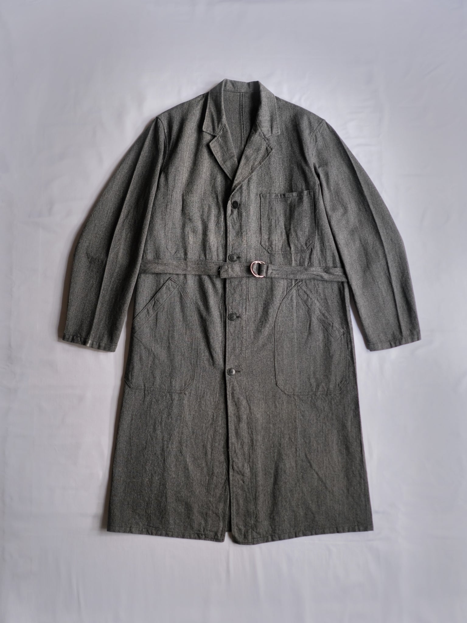 1950’s “VETRA” French Salt & Pepper Atelier Coat / 法國椒鹽工作大衣