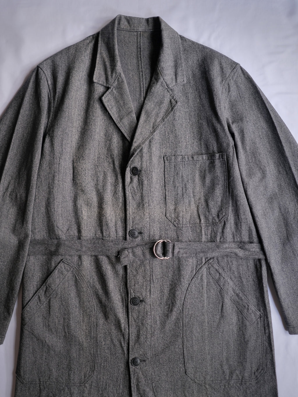 1950’s “VETRA” French Salt & Pepper Atelier Coat / 法國椒鹽工作大衣