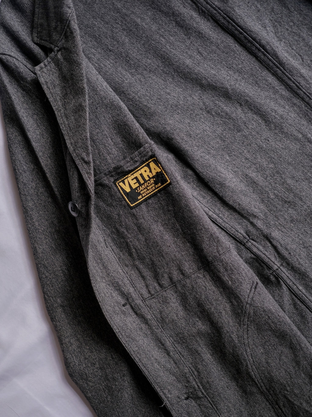 1950’s “VETRA” French Salt & Pepper Atelier Coat / 法國椒鹽工作大衣