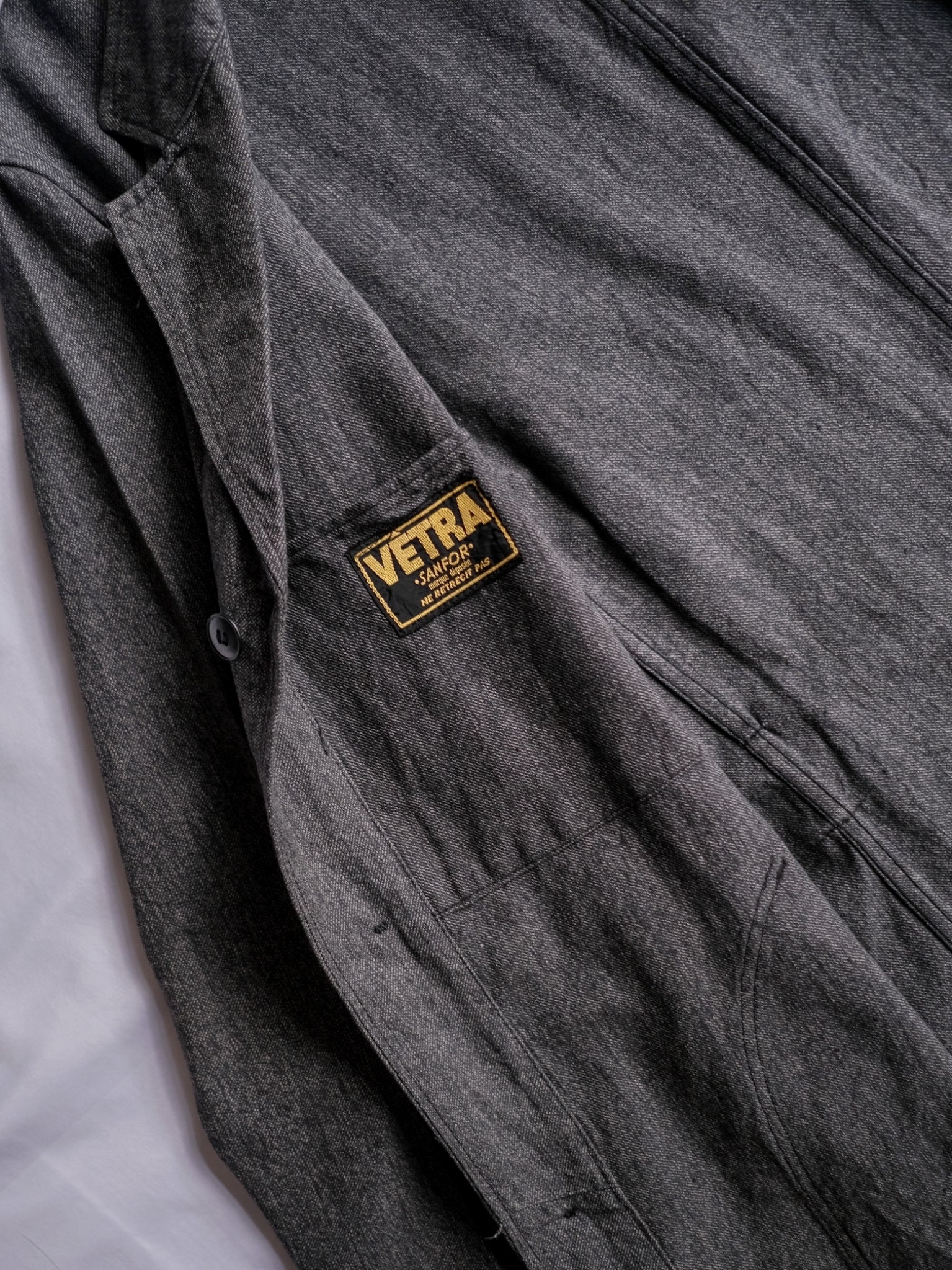 1950’s “VETRA” French Salt & Pepper Atelier Coat / 法國椒鹽工作大衣