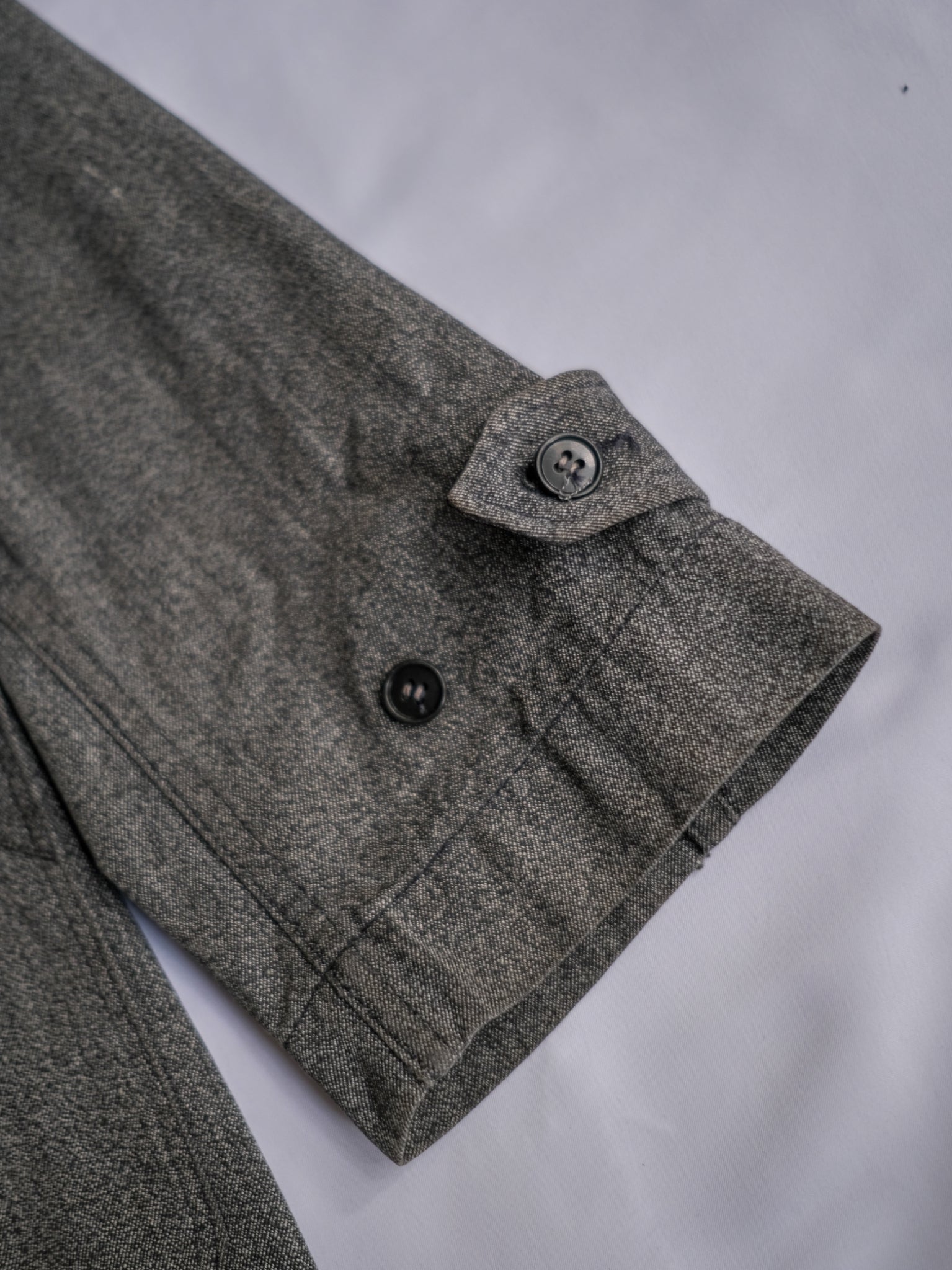 1950’s “HEP” French Salt & Pepper Atelier Coat / 法國椒鹽工作大衣