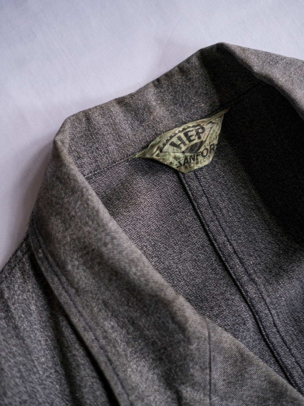 1950’s “HEP” French Salt & Pepper Atelier Coat / 法國椒鹽工作大衣