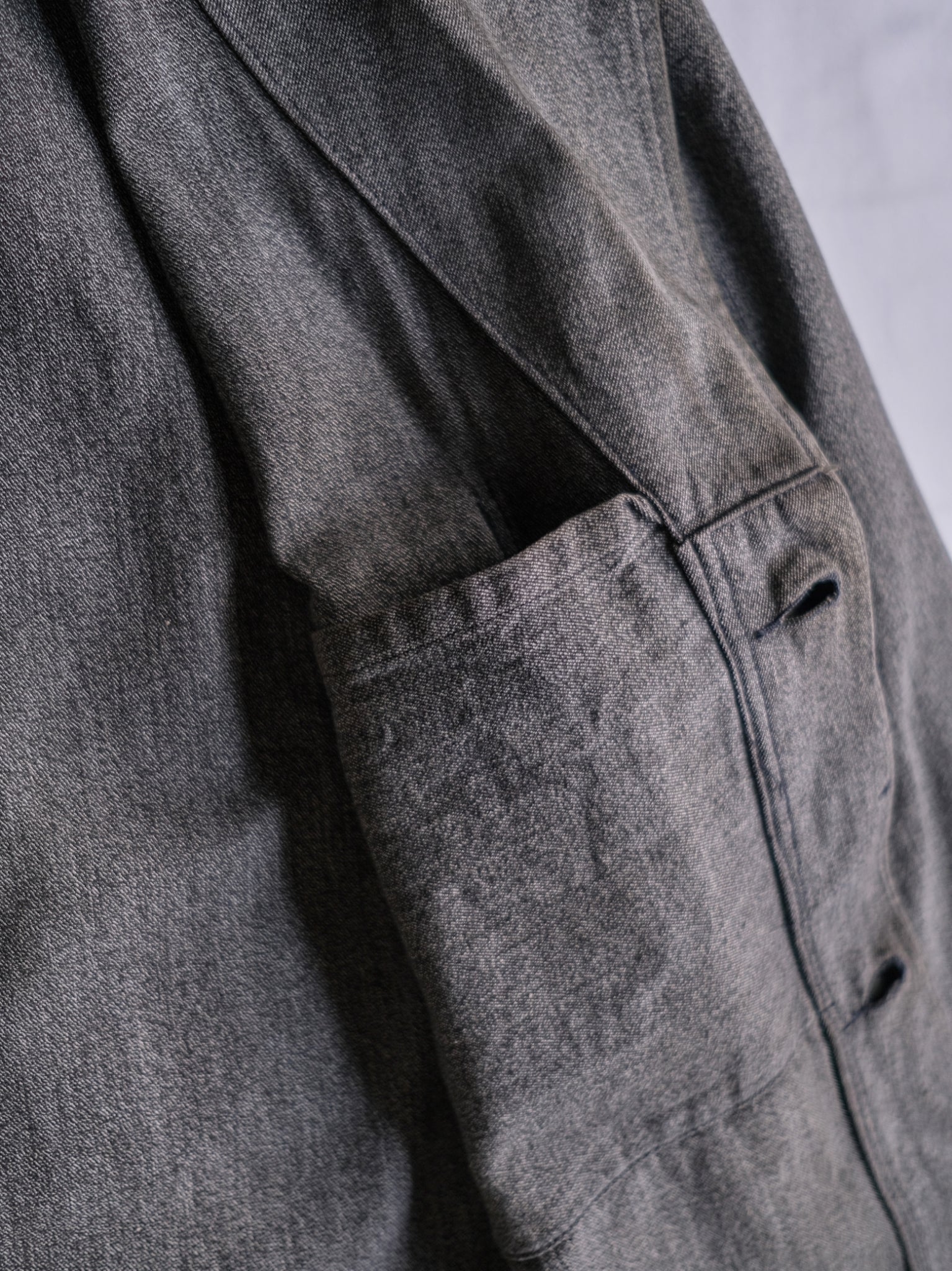 1950’s “HEP” French Salt & Pepper Atelier Coat / 法國椒鹽工作大衣