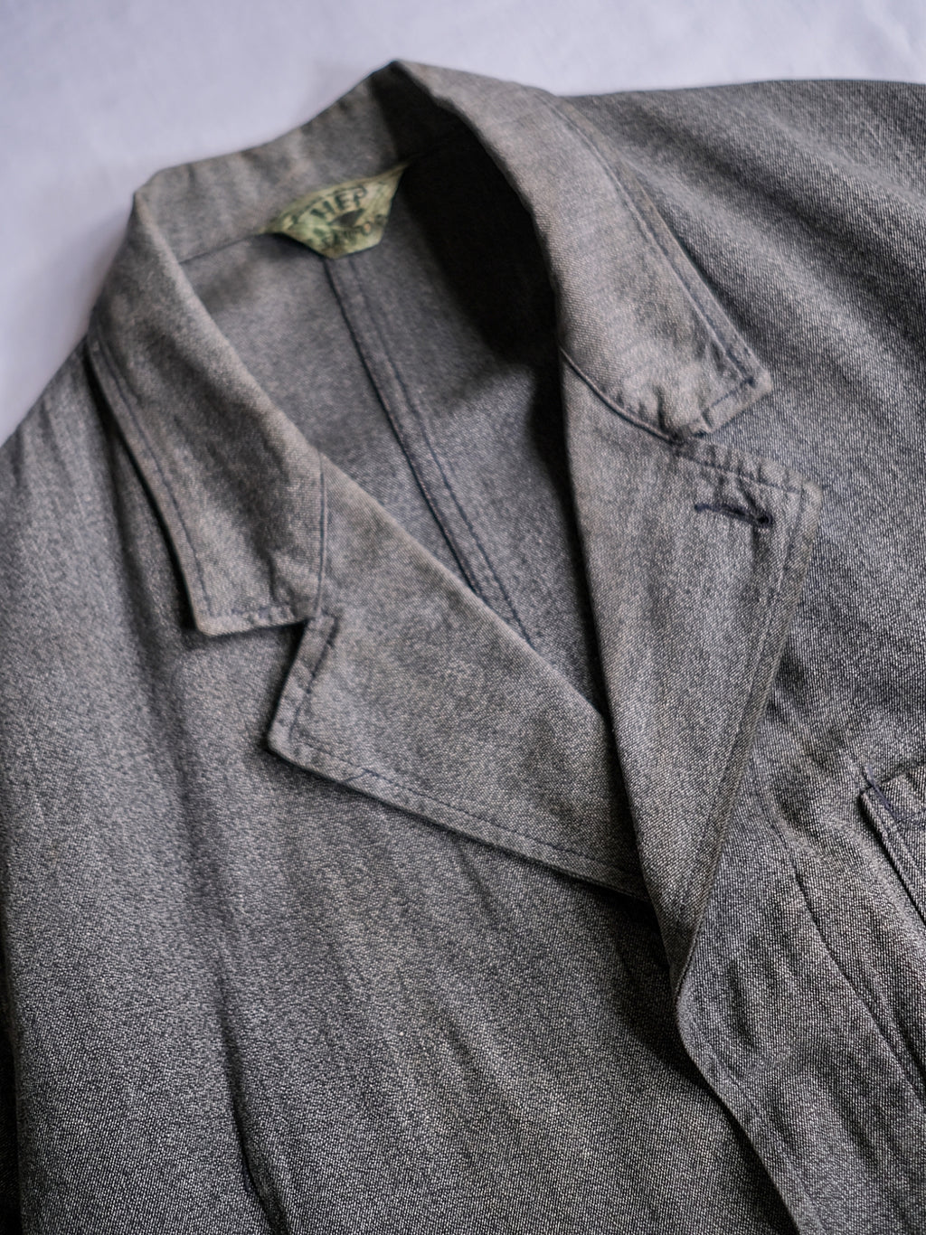 1950’s “HEP” French Salt & Pepper Atelier Coat / 法國椒鹽工作大衣