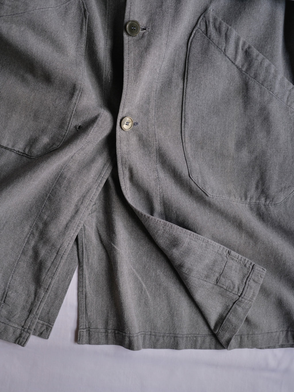 1940’s “LE LAPIN VERT” French Salt & Pepper Atelier Coat / 法國椒鹽工作大衣