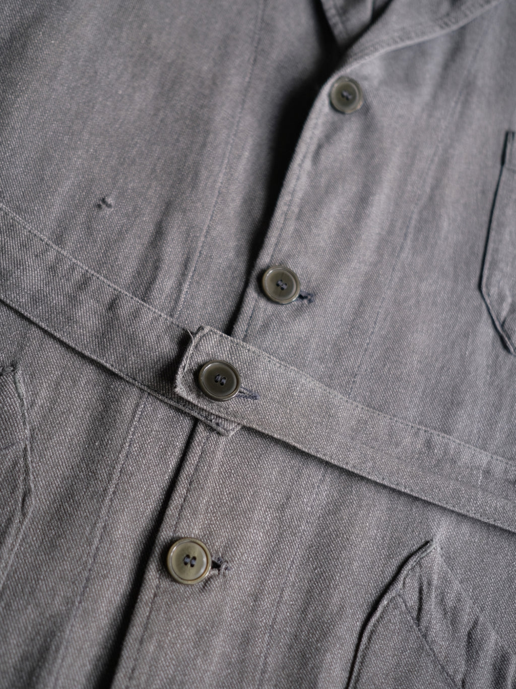 1940’s “LE LAPIN VERT” French Salt & Pepper Atelier Coat / 法國椒鹽工作大衣