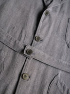 1940’s “LE LAPIN VERT” French Salt & Pepper Atelier Coat / 法國椒鹽工作大衣