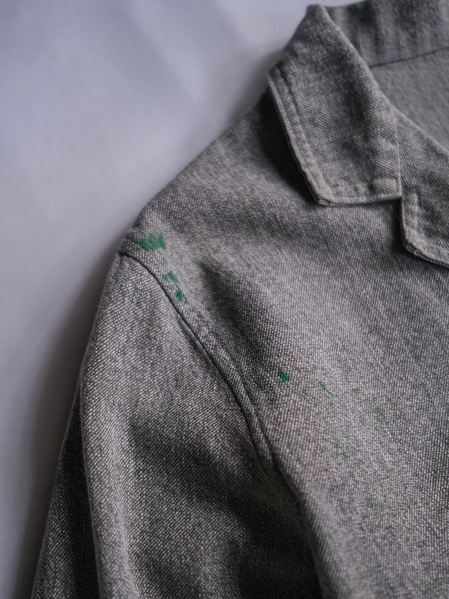 1940’s French Salt & Pepper Atelier Coat / 法國椒鹽工作大衣