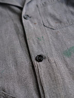 1940’s French Salt & Pepper Atelier Coat / 法國椒鹽工作大衣