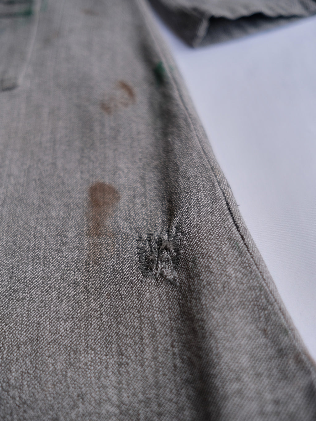 1940’s French Salt & Pepper Atelier Coat / 法國椒鹽工作大衣