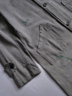 1940’s French Salt & Pepper Atelier Coat / 法國椒鹽工作大衣