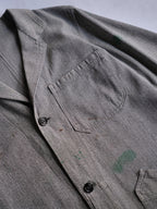 1940’s French Salt & Pepper Atelier Coat / 法國椒鹽工作大衣