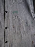 1940’s French Salt & Pepper Atelier Coat / 法國椒鹽工作大衣