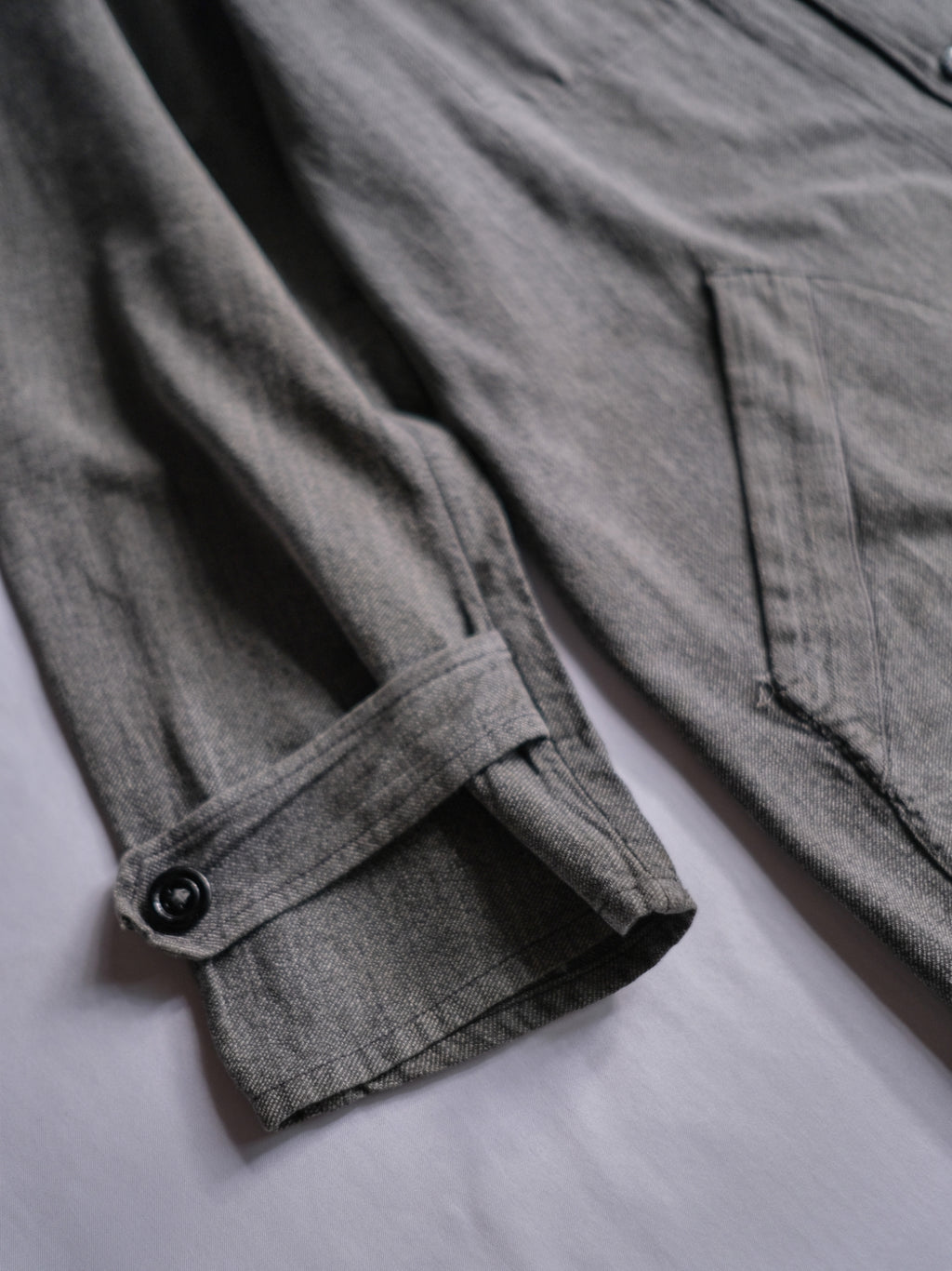 1940’s French Salt & Pepper Atelier Coat / 法國椒鹽工作大衣
