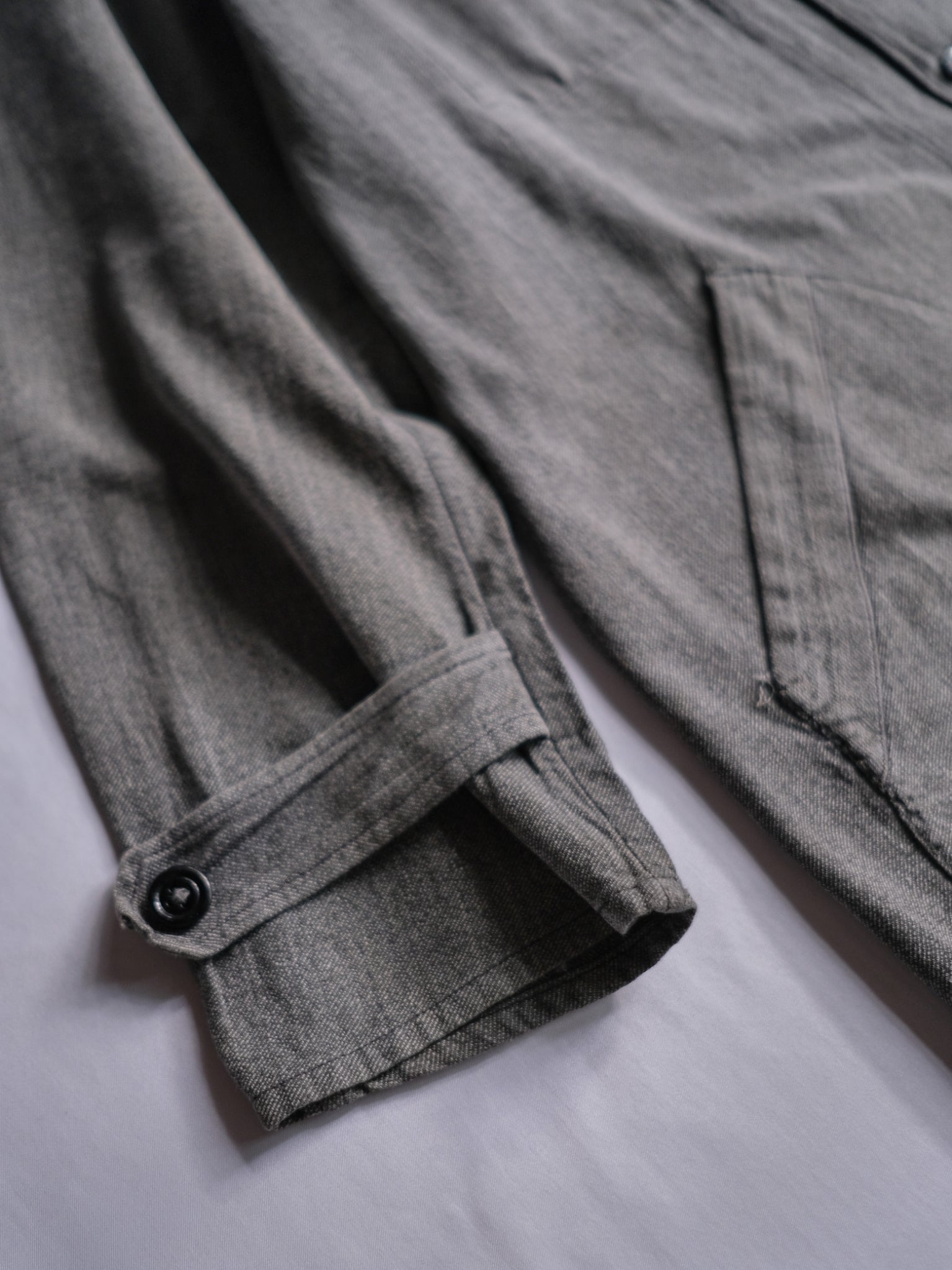 1940’s French Salt & Pepper Atelier Coat / 法國椒鹽工作大衣