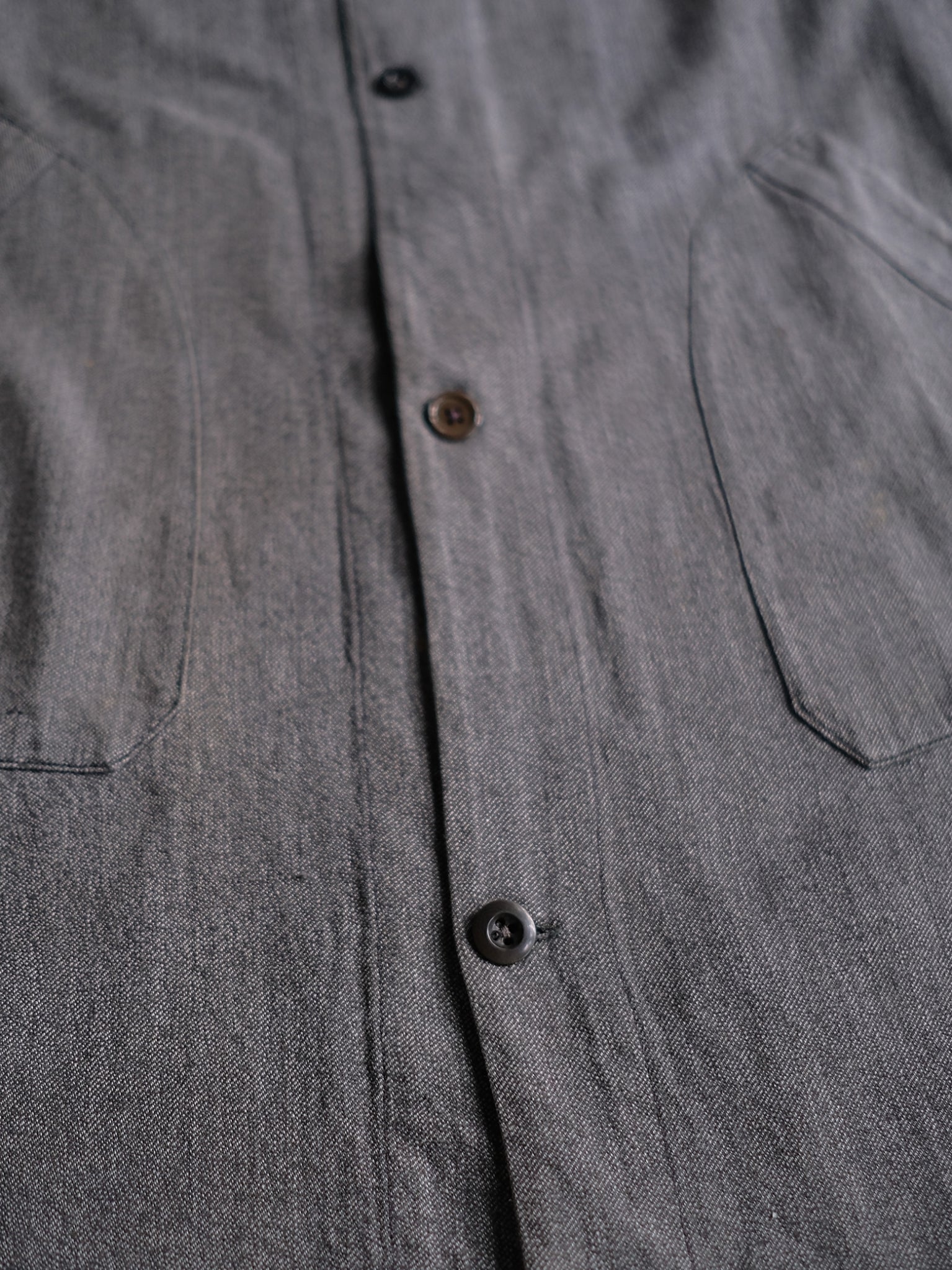 1940’s French Salt & Pepper Atelier Coat / 法國椒鹽工作大衣