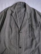 1940’s French Salt & Pepper Atelier Coat / 法國椒鹽工作大衣