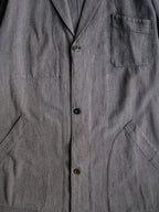 1940’s French Salt & Pepper Atelier Coat / 法國椒鹽工作大衣