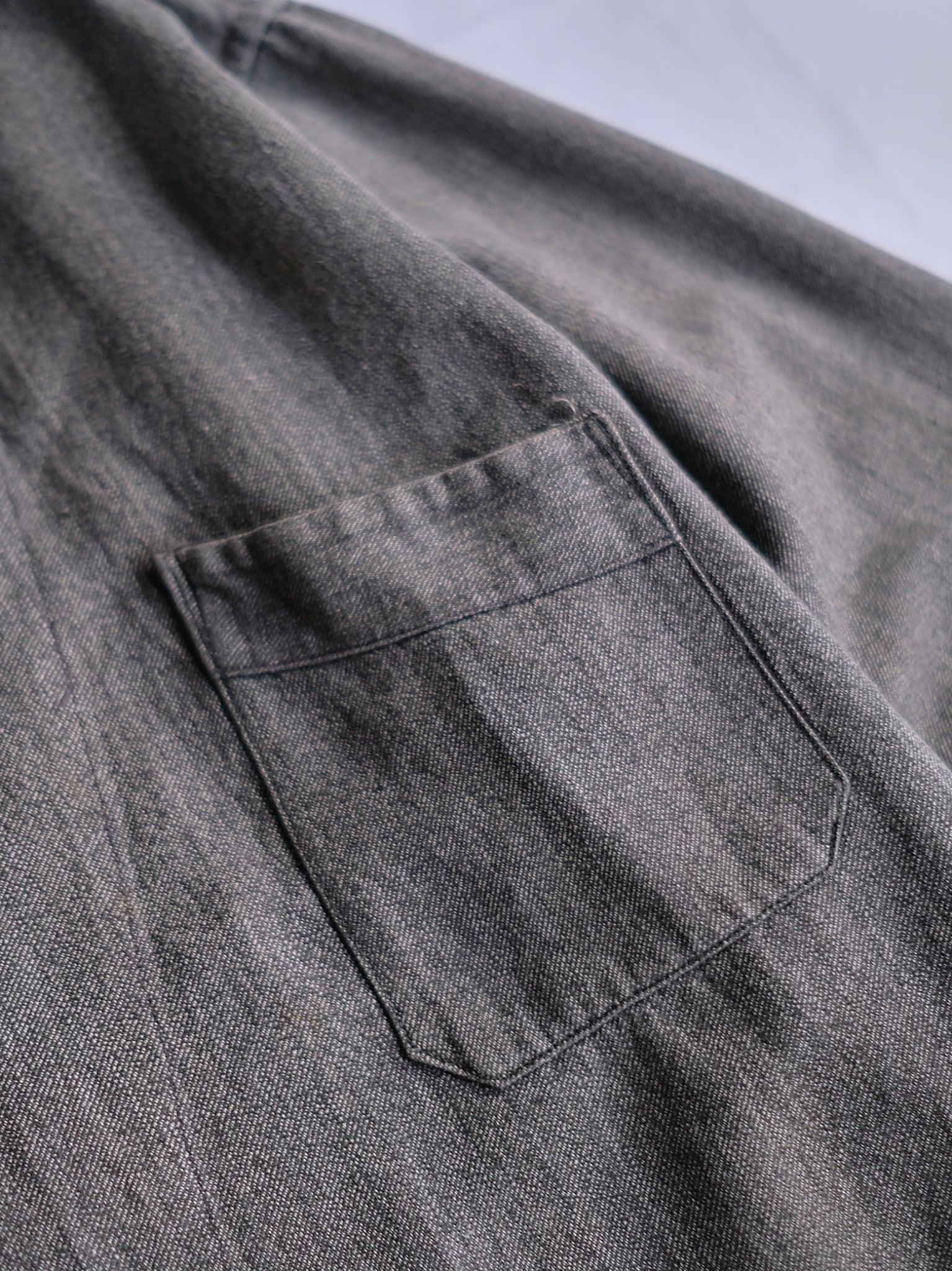 1940’s French Salt & Pepper Atelier Coat / 法國椒鹽工作大衣