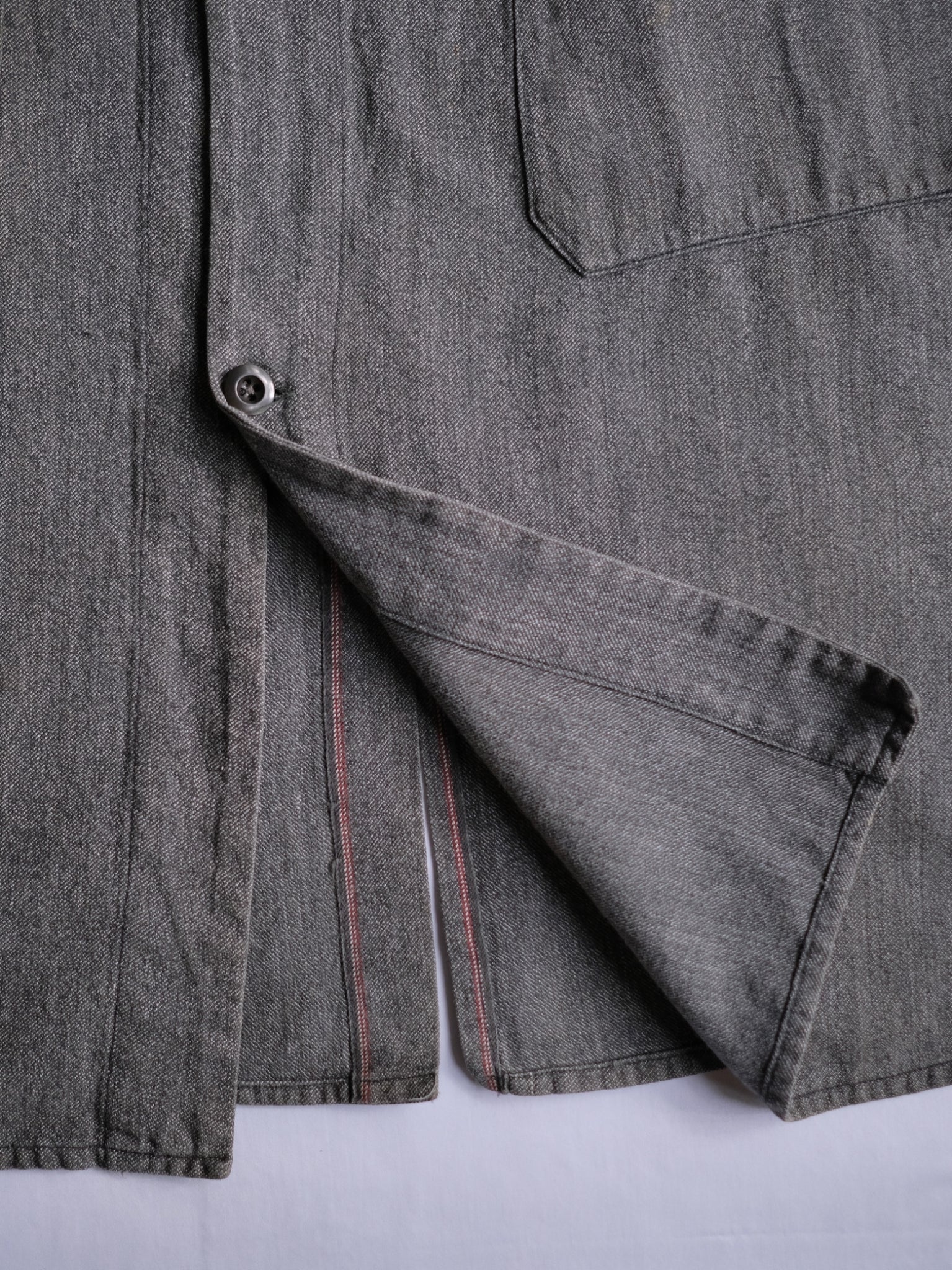 1940’s French Salt & Pepper Atelier Coat / 法國椒鹽工作大衣