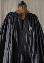 1890-1900’s French Glazed Indigo Linen “ Biaude ” / 法國釉面靛藍亞麻罩衫