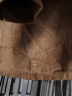 1930-1940's French Farmer Heavy Chanvre Brown "Biaude" ou Smock / French ramie brown smock