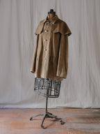 1960’s French Police Cap Line Canvas Coat / 法國警用帆布斗篷外套