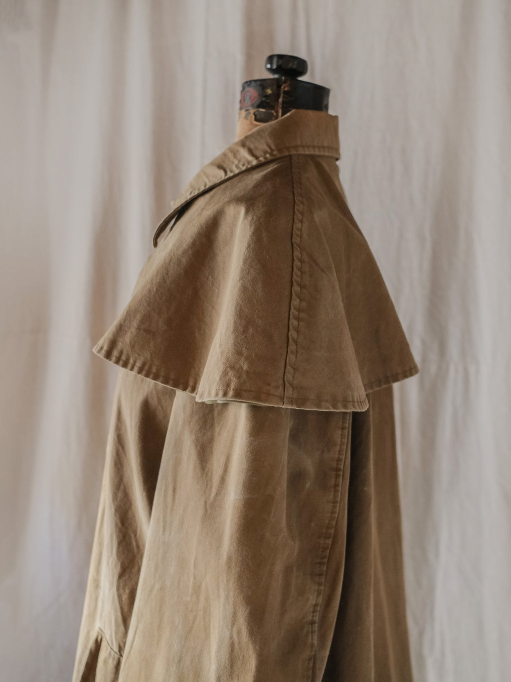 1960’s French Police Cap Line Canvas Coat / 法國警用帆布斗篷外套