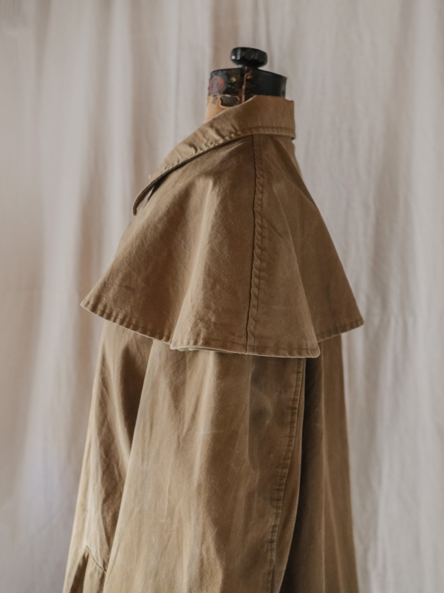 1960’s French Police Cap Line Canvas Coat / 法國警用帆布斗篷外套