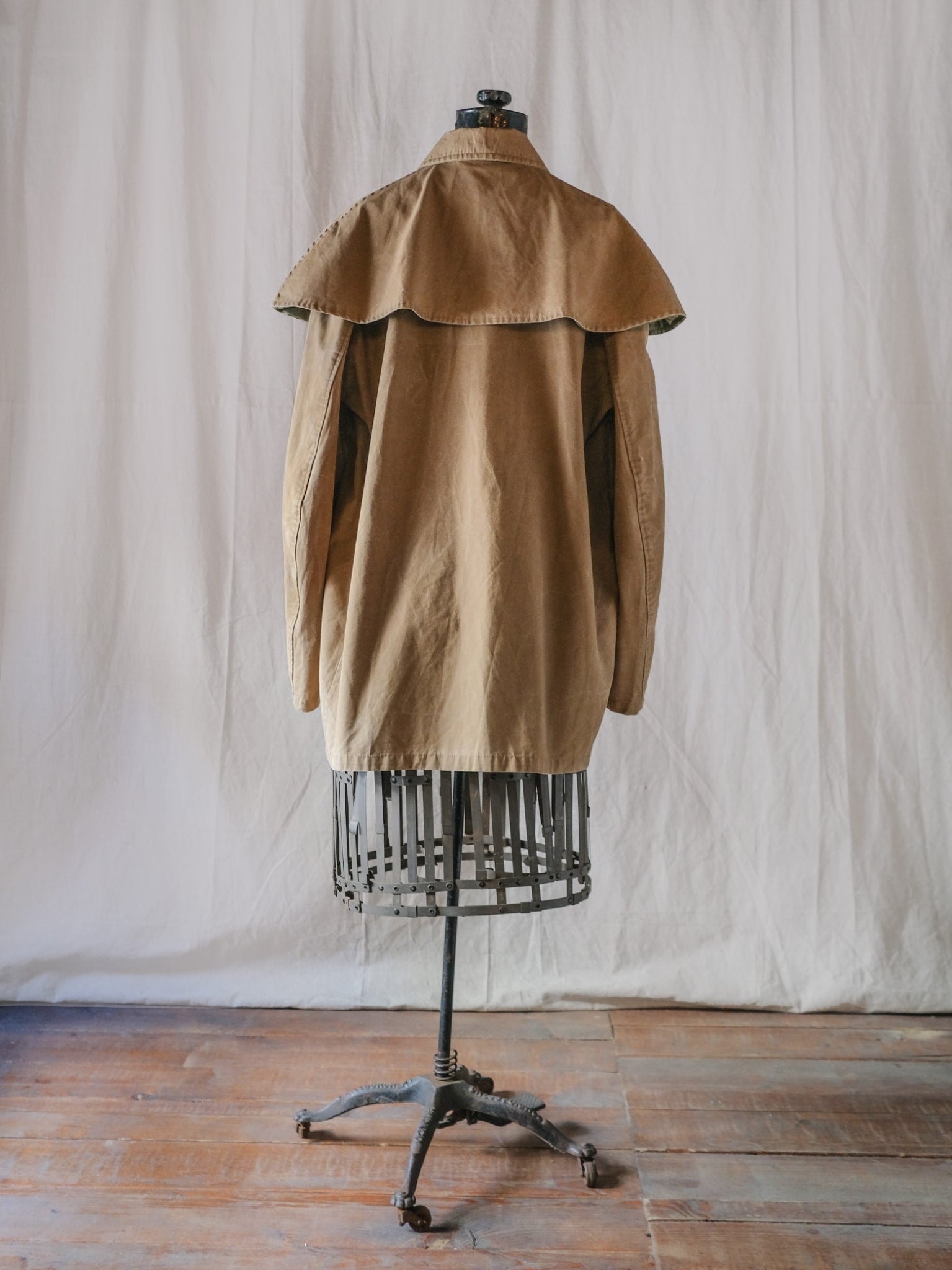 1960’s French Police Cap Line Canvas Coat / 法國警用帆布斗篷外套