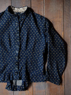 Late 1800’s Early 1900's Victorian Era Indigo Calico Women Blouse / 維多利亞時期藍染印花布仕女襯衫