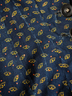 Late 1800’s Early 1900's Victorian Era Indigo Calico Women Blouse / 維多利亞時期藍染印花布仕女襯衫