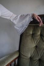 1970’s American Empire Waist Bell Sleeve Maxi Dress / 蕾絲鐘形袖長裙