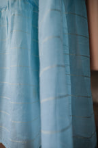 1970’s British Prairie Gauze Empire Waist Dress / 英國透紗高腰長裙