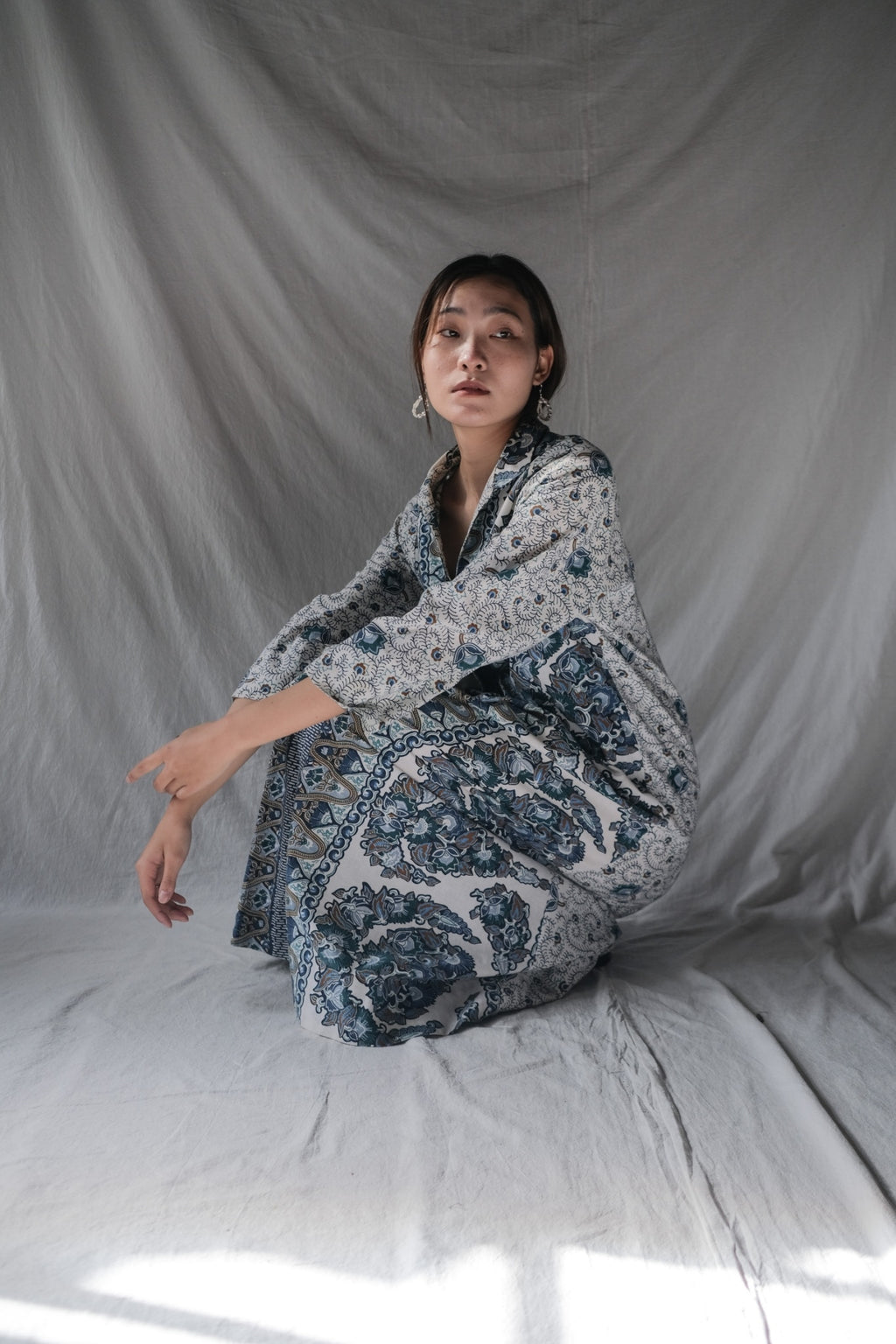 1970’s Floral Print Full Zipper Dress / 印花全拉鍊連身裙