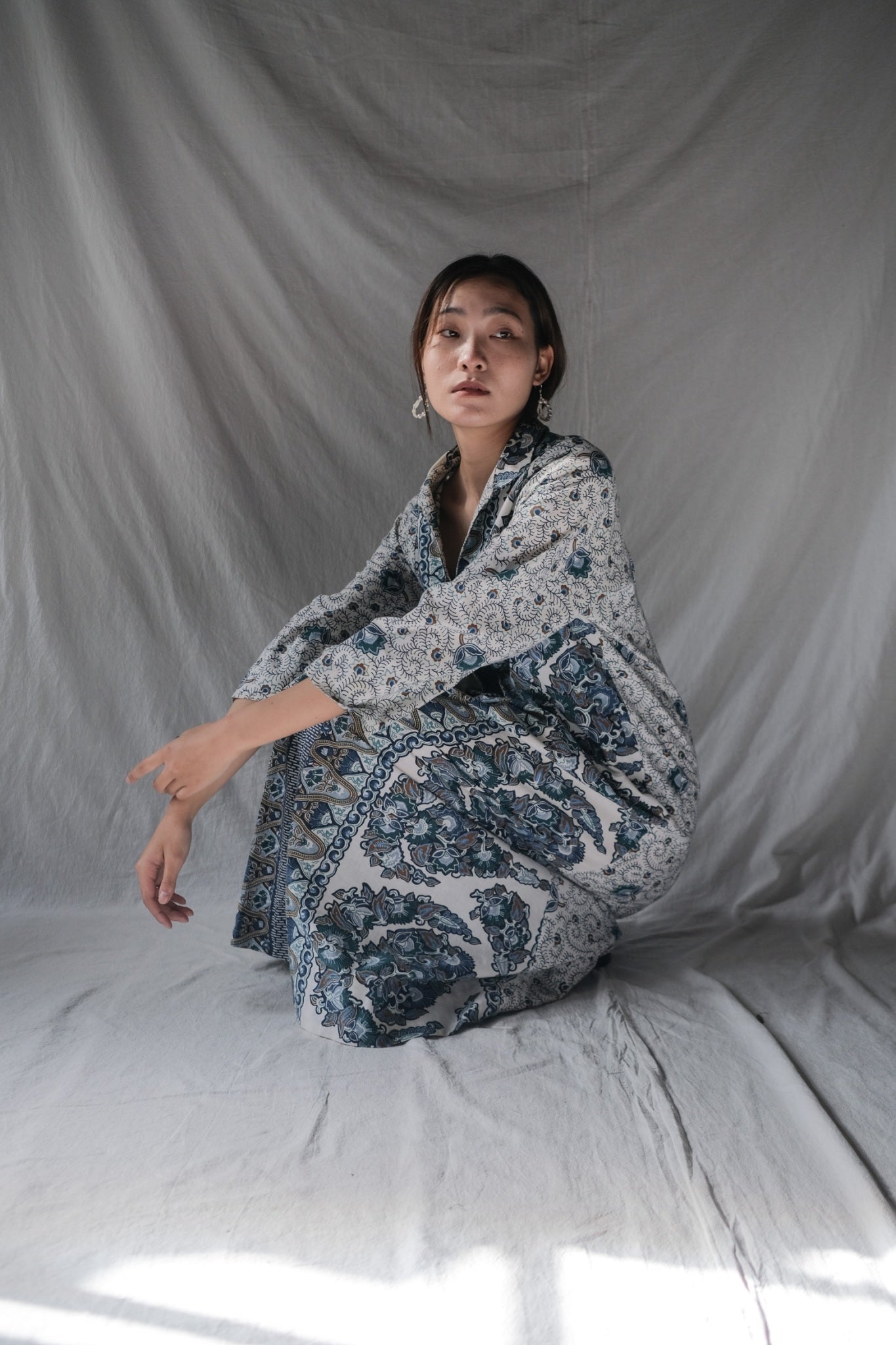 1970’s Floral Print Full Zipper Dress / 印花全拉鍊連身裙