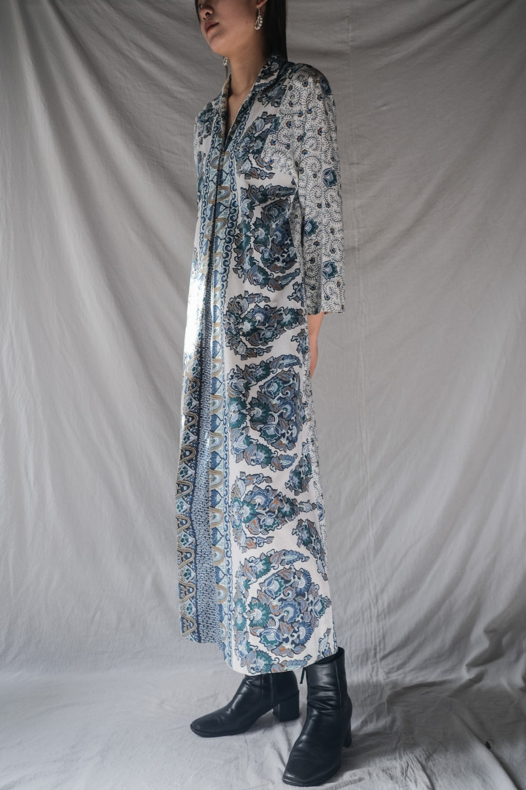 1970’s Floral Print Full Zipper Dress / 印花全拉鍊連身裙