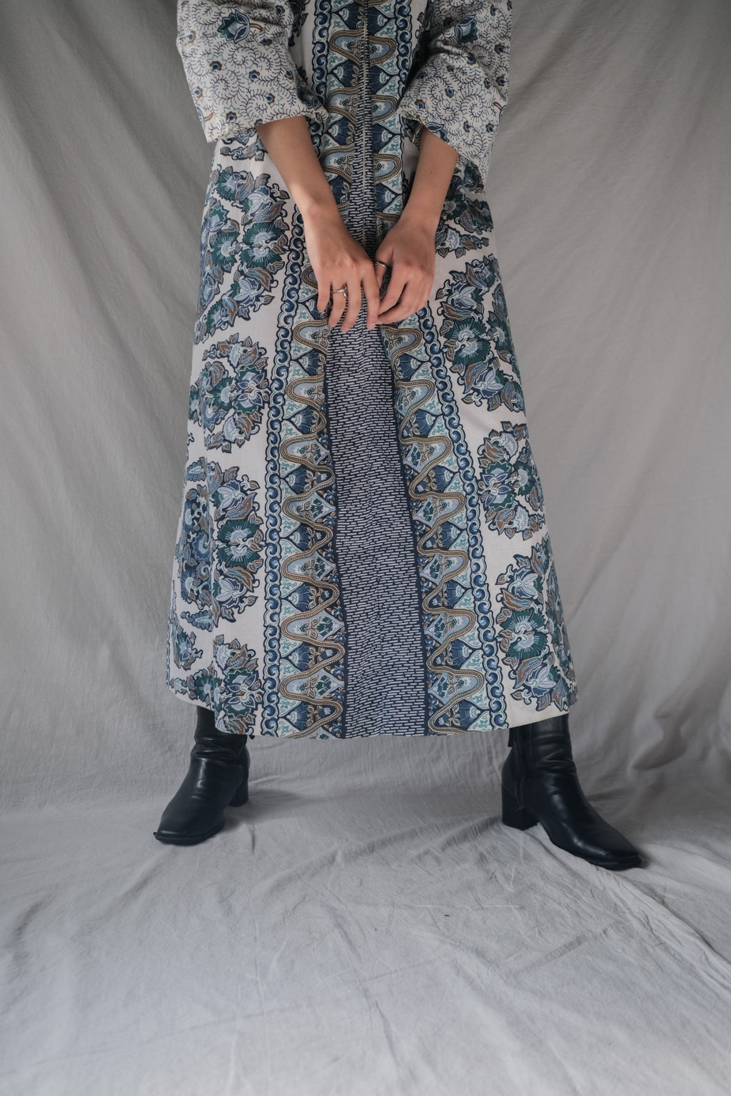 1970’s Floral Print Full Zipper Dress / 印花全拉鍊連身裙