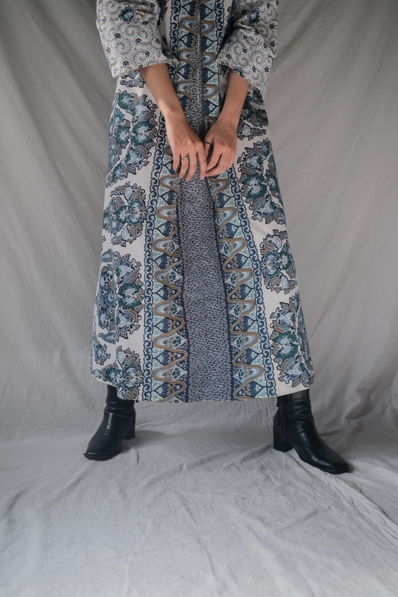 1970’s Floral Print Full Zipper Dress / 印花全拉鍊連身裙