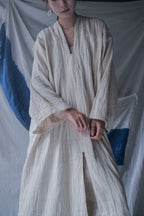 1950-1960's African Sahara Gandoura Hand Woven Raw Cotton / African Sahara Hand Woven Raw Cotton Sweater