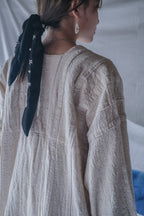 1950-1960's African Sahara Gandoura Hand Woven Raw Cotton / African Sahara Hand Woven Raw Cotton Sweater