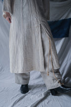 1950-1960's African Sahara Gandoura Hand Woven Raw Cotton / African Sahara Hand Woven Raw Cotton Sweater